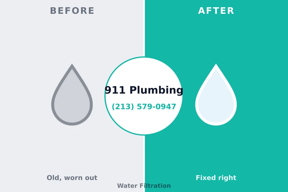 Before and after: plumbing company Roscoe, TX